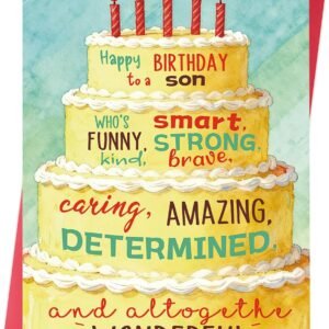 Birthday Card for Son – Happy Birthday Son Gift from Mom and Dad