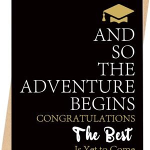 Inspirational Graduation Card for Son Daughter Grandson Granddaughter, High School & College Graduation Gift for Him and Her, Congratulations Card