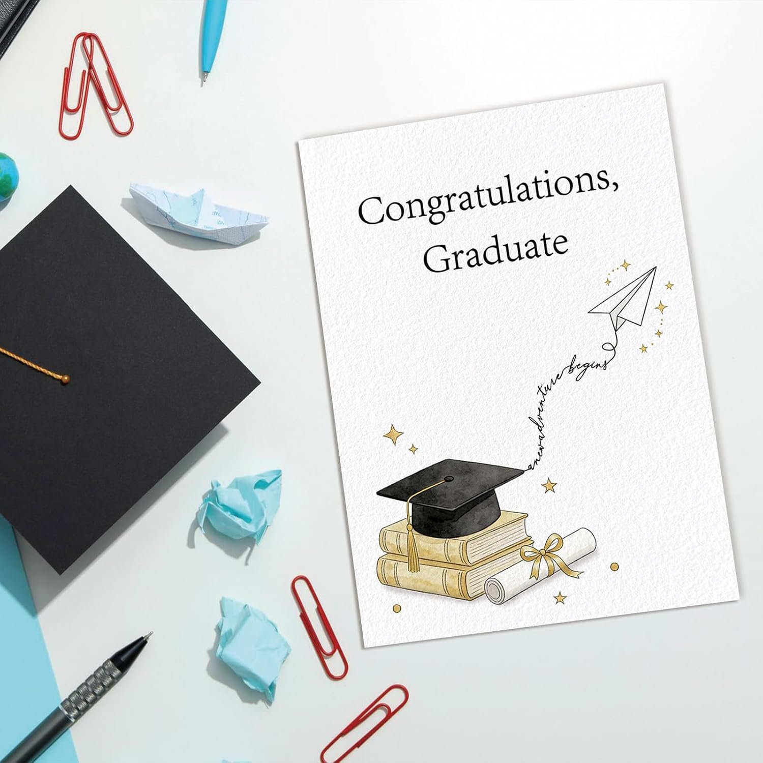 Elegant Graduation Card for Son Daughter, Congratulations Card for Him and Her, High School & College Graduation Gift, Congratulations Card - Image 4