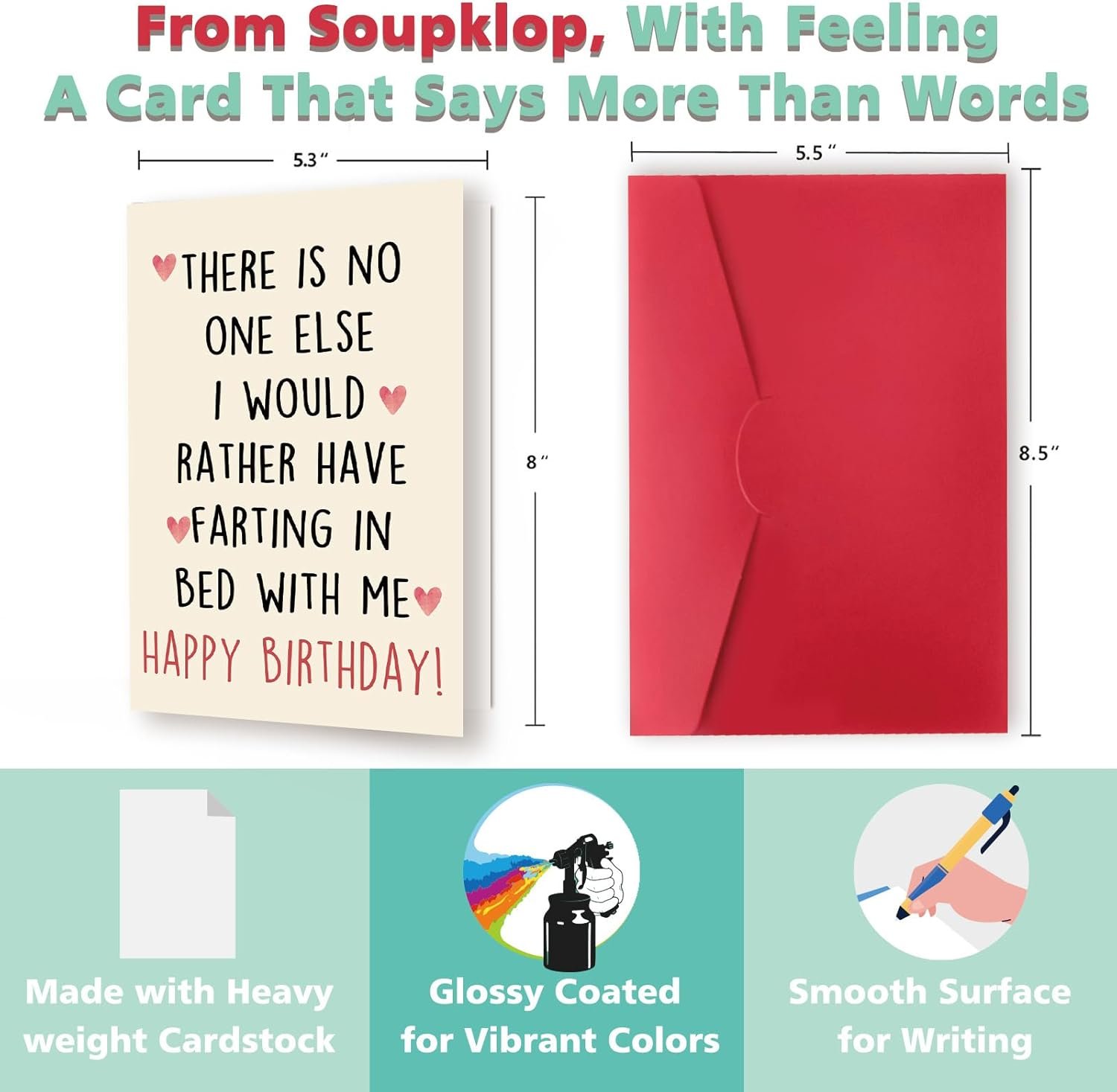 Funny Birthday Card for Men and Women – Cheeky Birthday Gift for Husband Wife, Boyfriend Girlfriend - Image 2