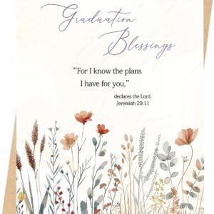 Christian Graduation Cards, Religious Graduation Cards with Bible Verse, Graduation Blessings Gift Card