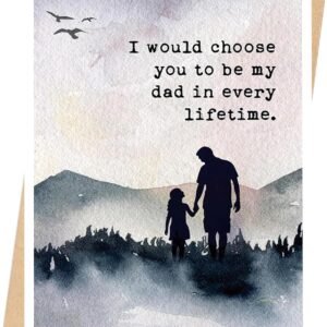Father’s Day Card for Dad from Daughter or Son, Emotional Fathers Day Card, Happy Fathers Day Gift