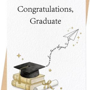 Elegant Graduation Card for Son Daughter, Congratulations Card for Him and Her, High School & College Graduation Gift, Congratulations Card