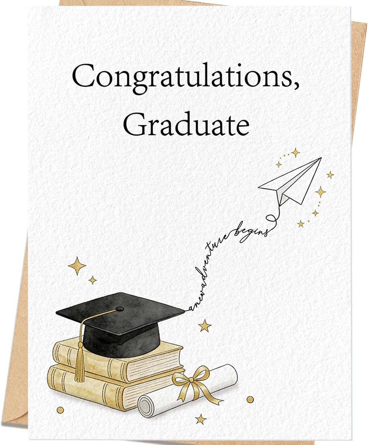 Elegant Graduation Card for Son Daughter, Congratulations Card for Him and Her, High School & College Graduation Gift, Congratulations Card