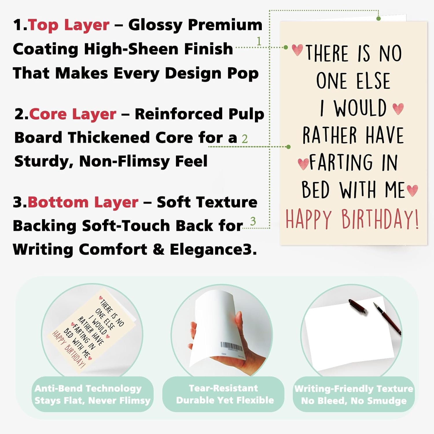Funny Birthday Card for Men and Women – Cheeky Birthday Gift for Husband Wife, Boyfriend Girlfriend - Image 3